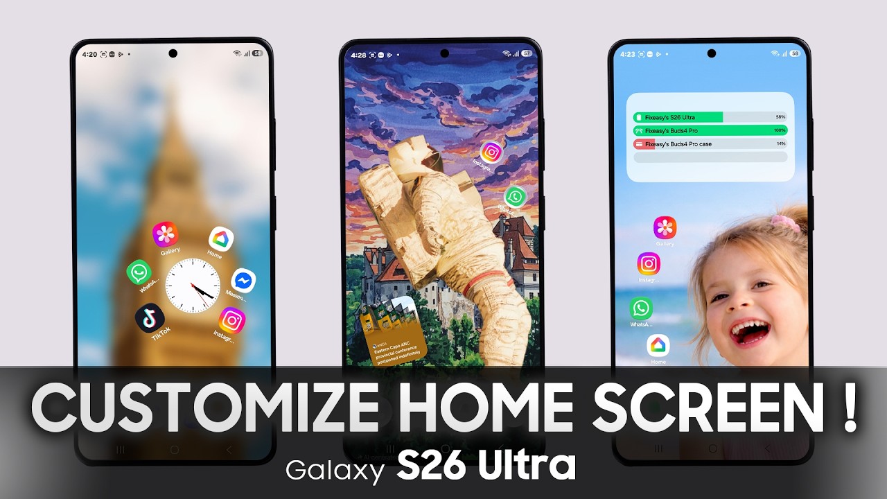 Samsung S26 Ultra: How to Customize Home Screen Layout! [OneUI]