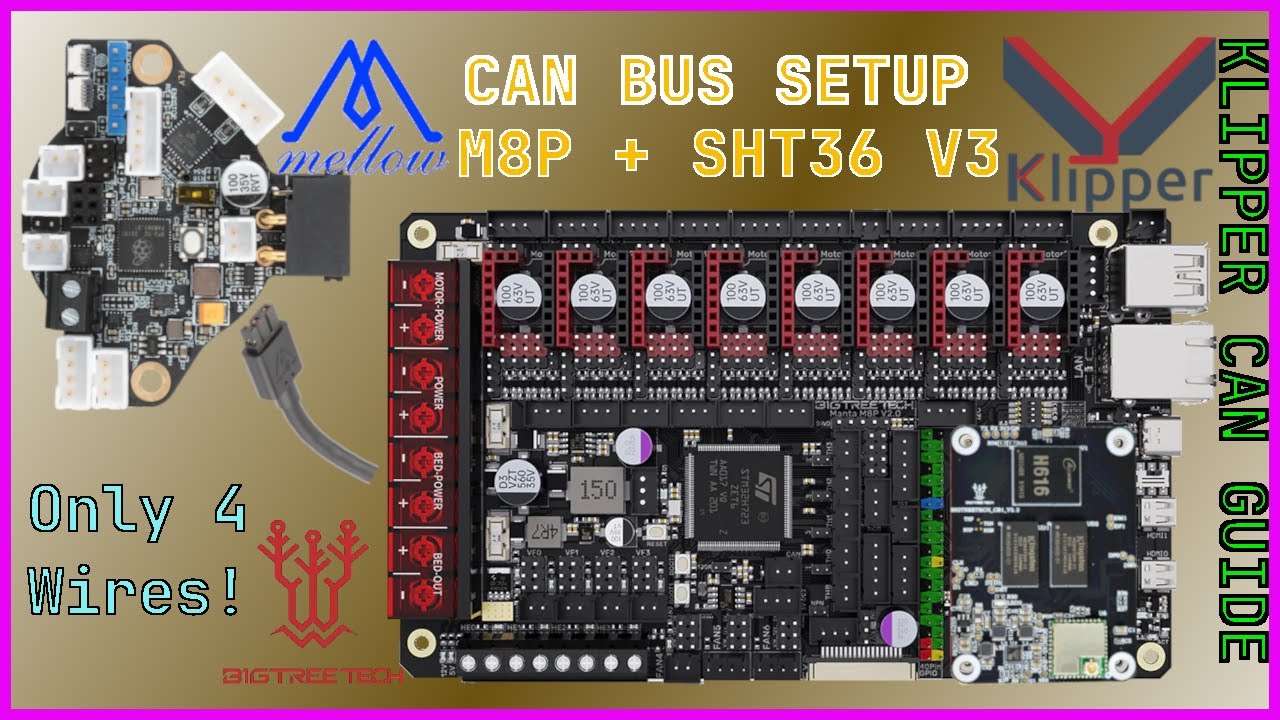 Настройка CAN-шины SHT36 V3 + Manta M8P | Пошаговое руководство по прошивке и подключению Klipper