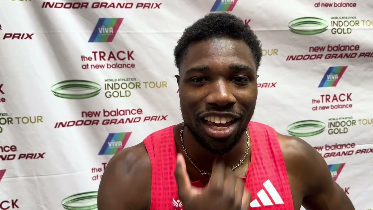 Noah Lyles on why he emerged from the crowd during intros at 2026 NBIGP