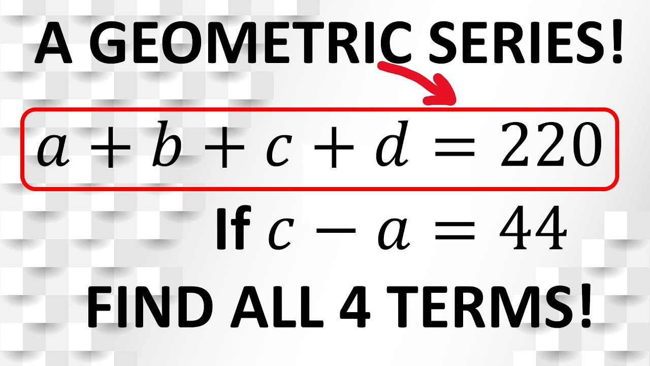 A Challenging Geometric Series | Math Competition Questions