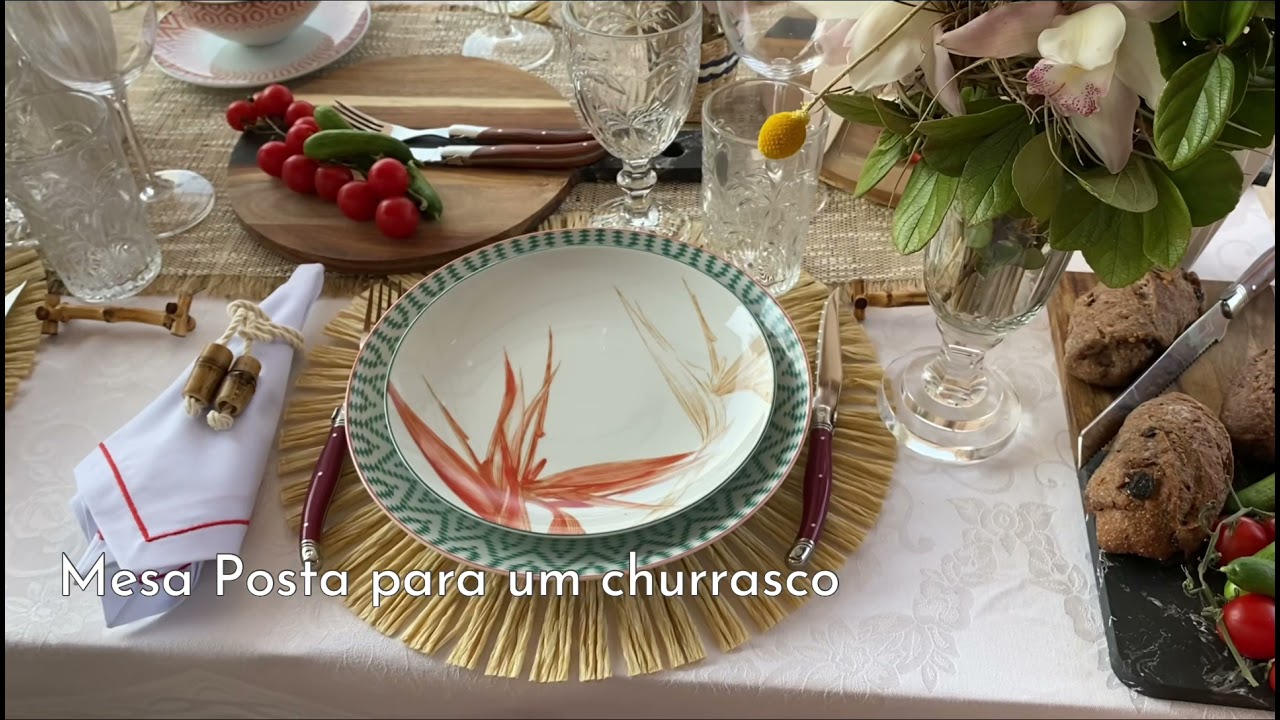 Mesa posta para churrasco cheia de charme e bossa!