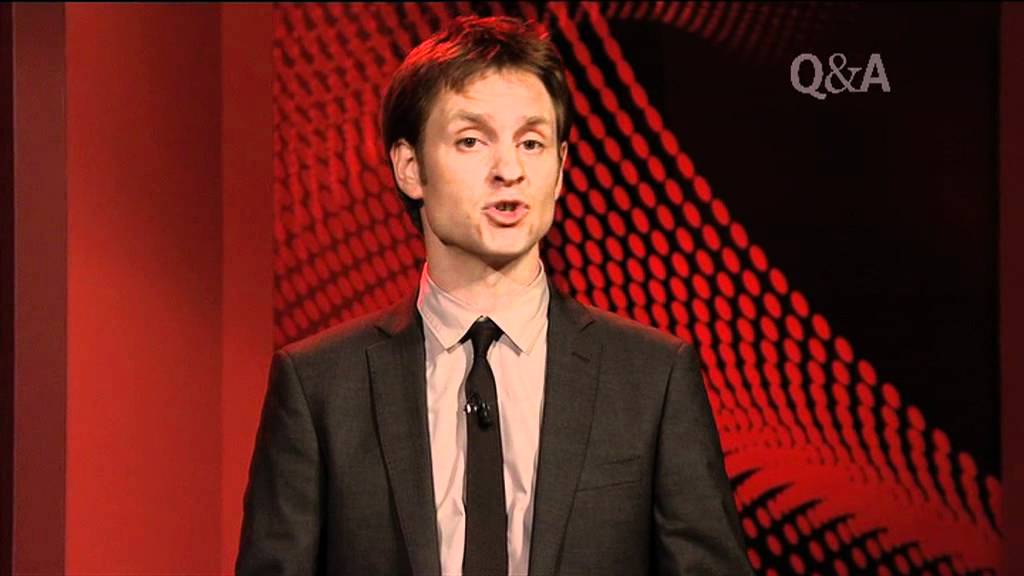 Craig Reucassel performs a poem written by Gina Rinehart