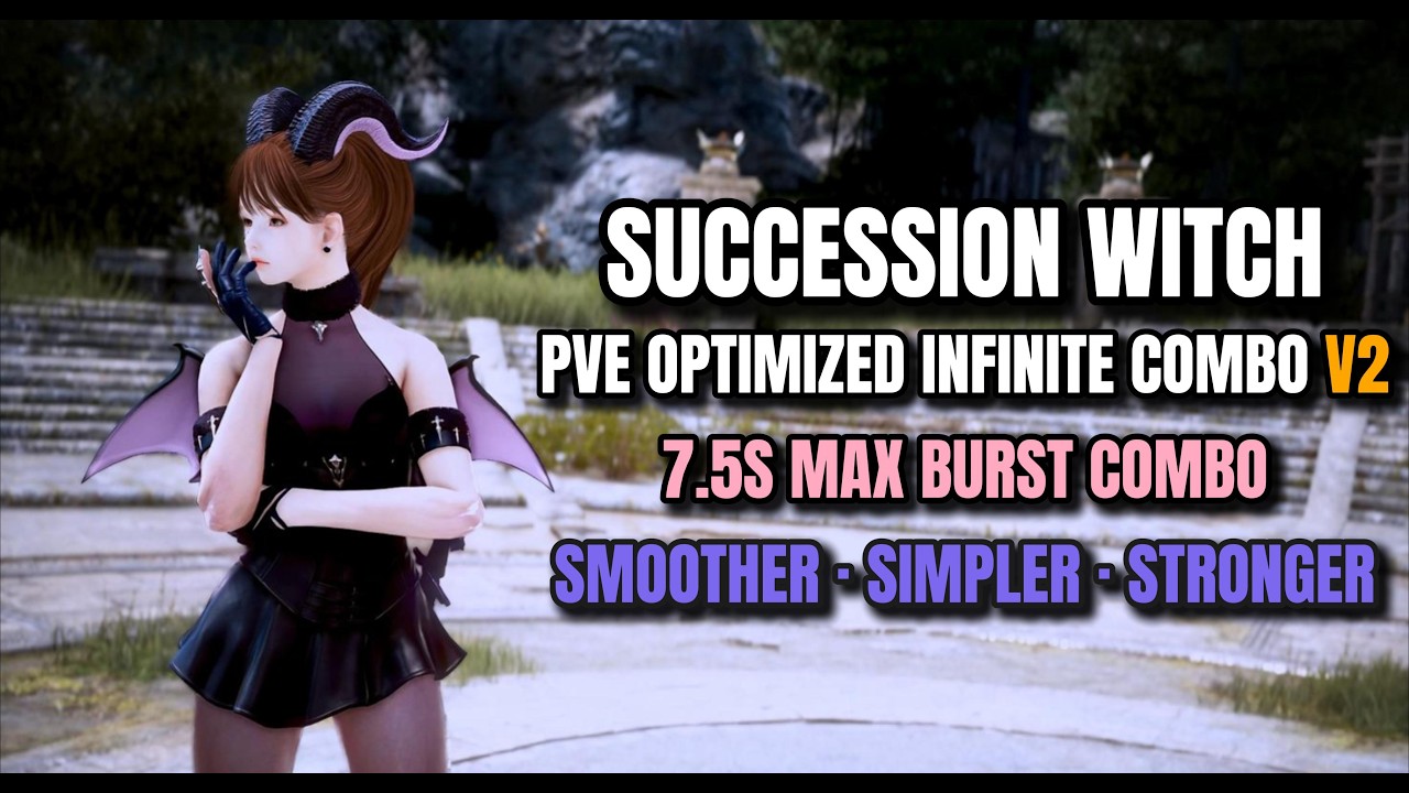 BDO Succession Witch PvE Optimized Dual-Cycle (A+B) Infinite Combo V2｜黑色沙漠 繼承女巫 PvE 最佳化 雙圈無限連招 V2