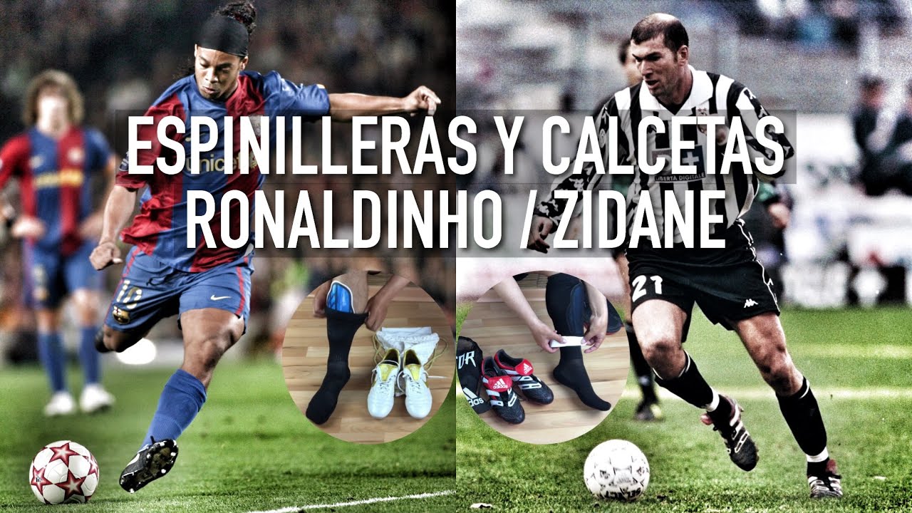 RONALDINHO & ZIDANE | ESPINILLERAS Y CALCETAS | JUEGA COMO PROFESIONAL