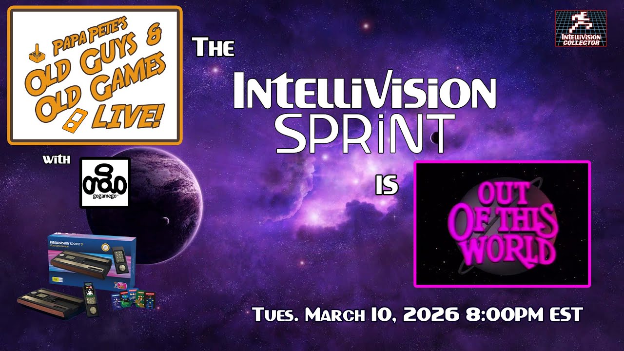 The Intellivision Sprint is OUT OF THIS WORLD! - Intellvision Game Night - Papa Pete's OG&OG LIVE!!!