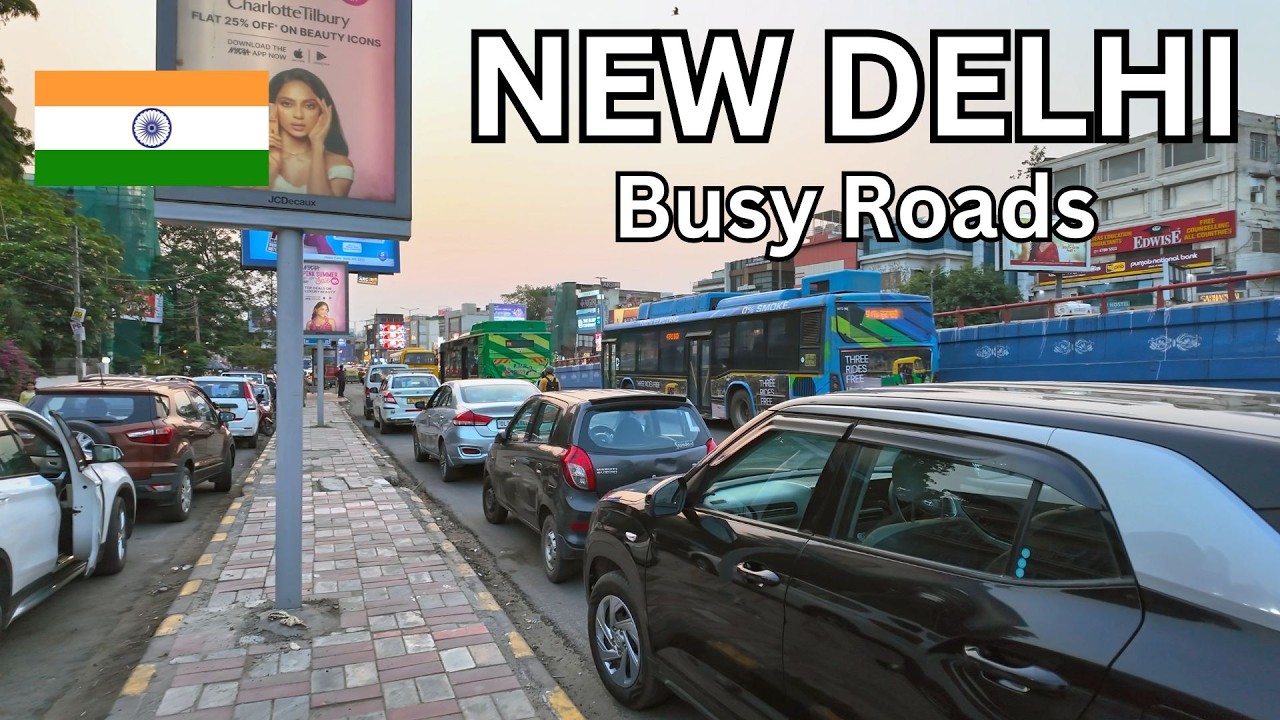 New Delhi 🇮🇳 &ndash; Busy Roads, Traffic & Street Life (4K Walking Tour 2026) 