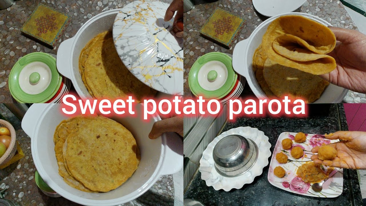 Sweet potato parota recipe|kids lunch box recipe|healthy snack |sweet potato variety|ammacheti vanta