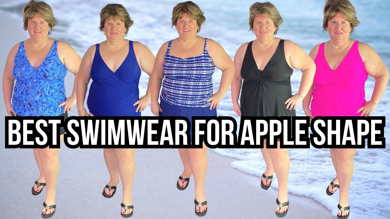 Must-Have Swimwear for Apple-Shaped Plus Size Ladies (Bathing Suits, Cover-ups, Bags)