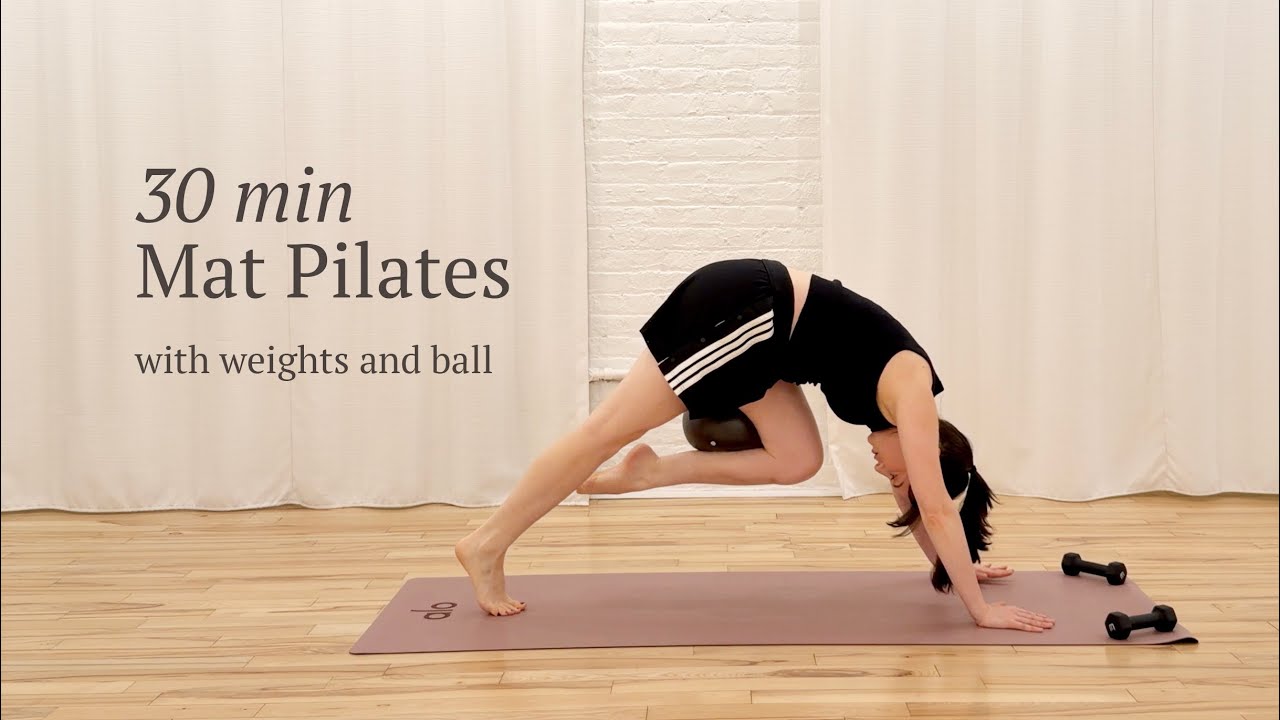 30 MIN MAT PILATES WITH WEIGHTS AND BALL | PIERA PILATES