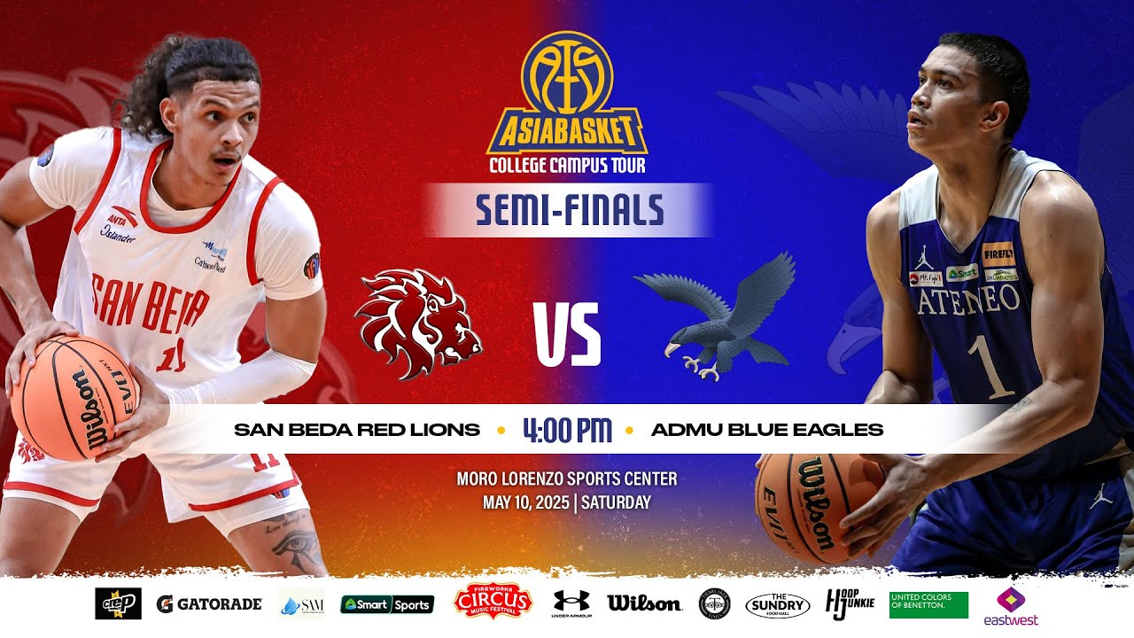 SEMI-FINALS: Ateneo Blue Eagles vs San Beda Red Lions | ASIABASKET 2025 College Campus Tour