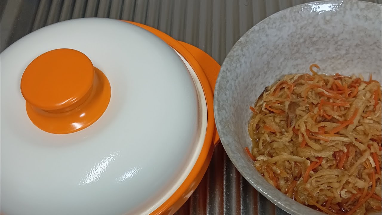 電子レンジで切り干し大根を作ります。レンジメートプロを使います。
