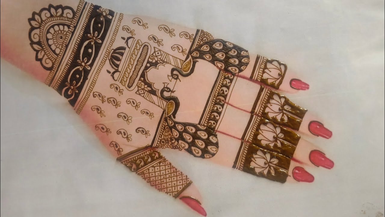 Very Stylish Beautiful Back Hand Mehndi Design|