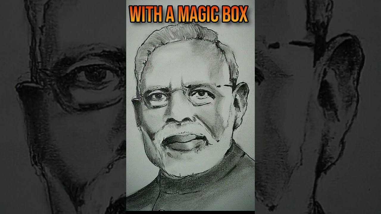 Anyone can make a portrait with our magic box #shortvideos #modi #bjp
