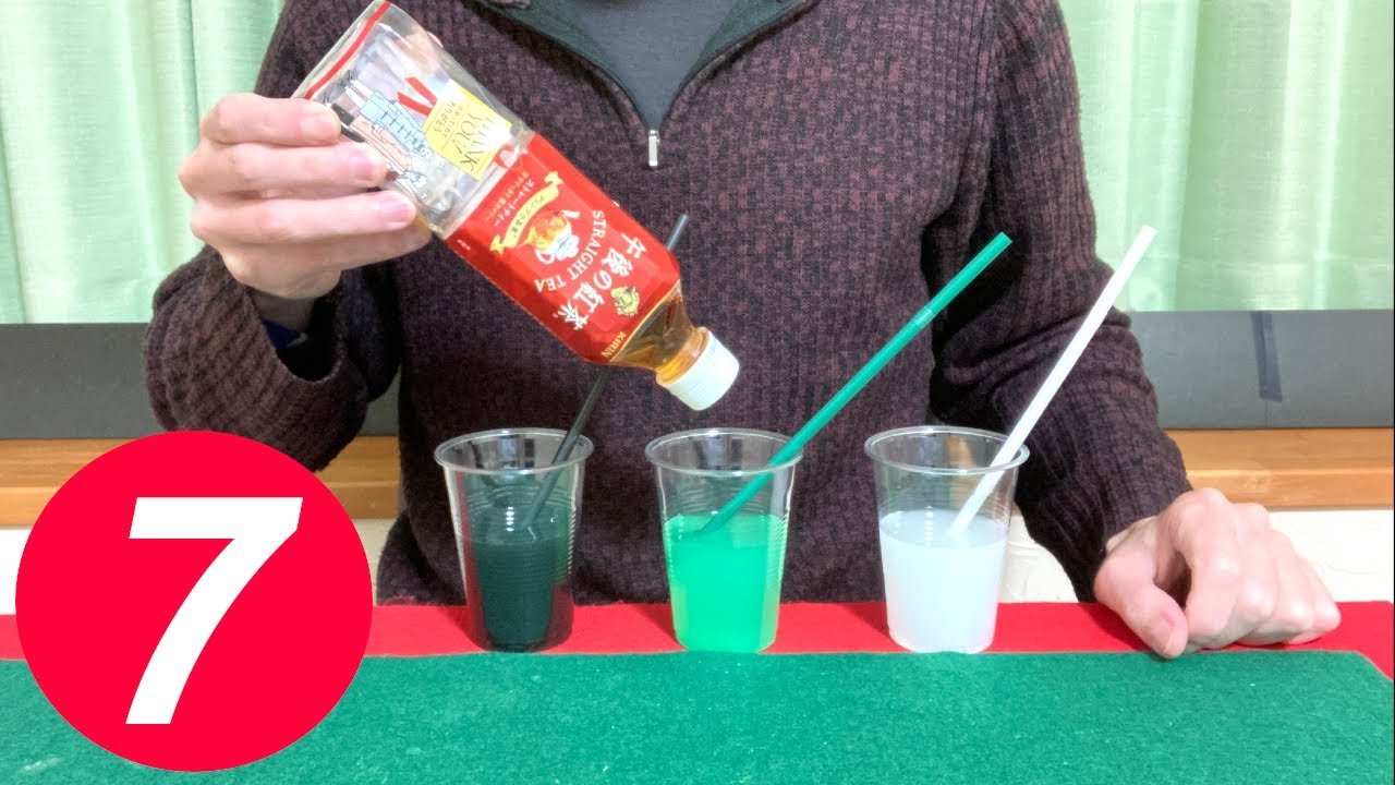 飲み物マジック集　簡単7ネタ種明かし　7 Drink Magic Tricks Tutorials.