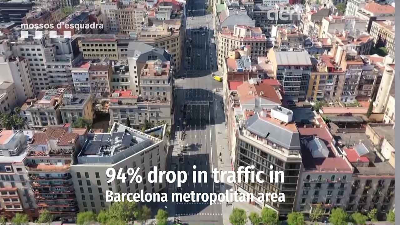 94% drop in traffic in Barcelona metropolitan area