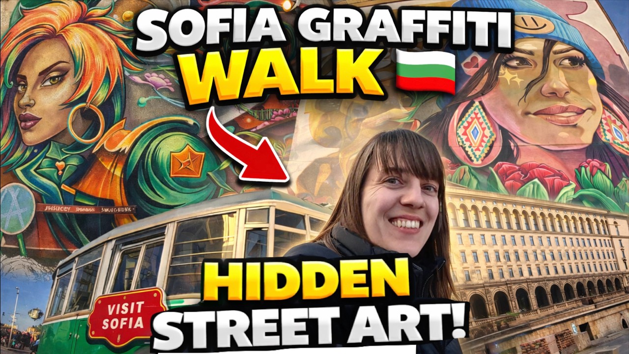 Sofia Walking Tour 🇧🇬 | Hidden Graffiti / Street art  in the City Center