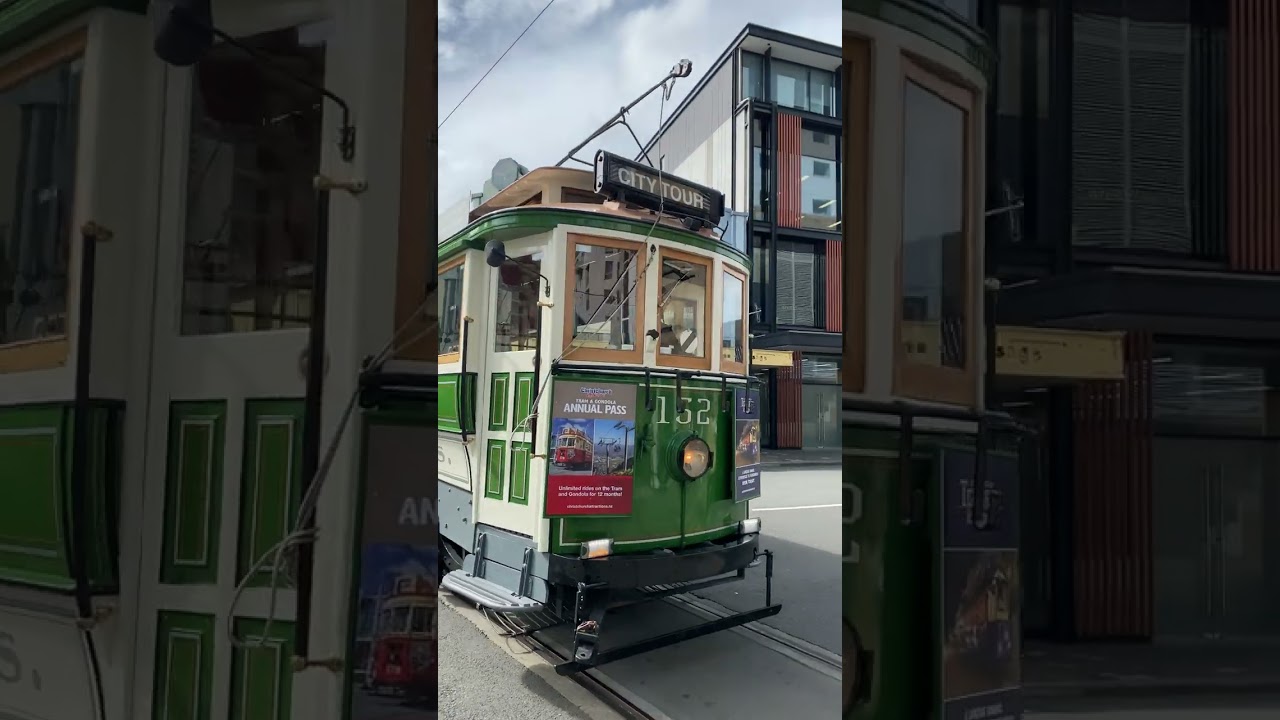 Tram in Chrstchurch  #shorts #newzealnd #christchurch