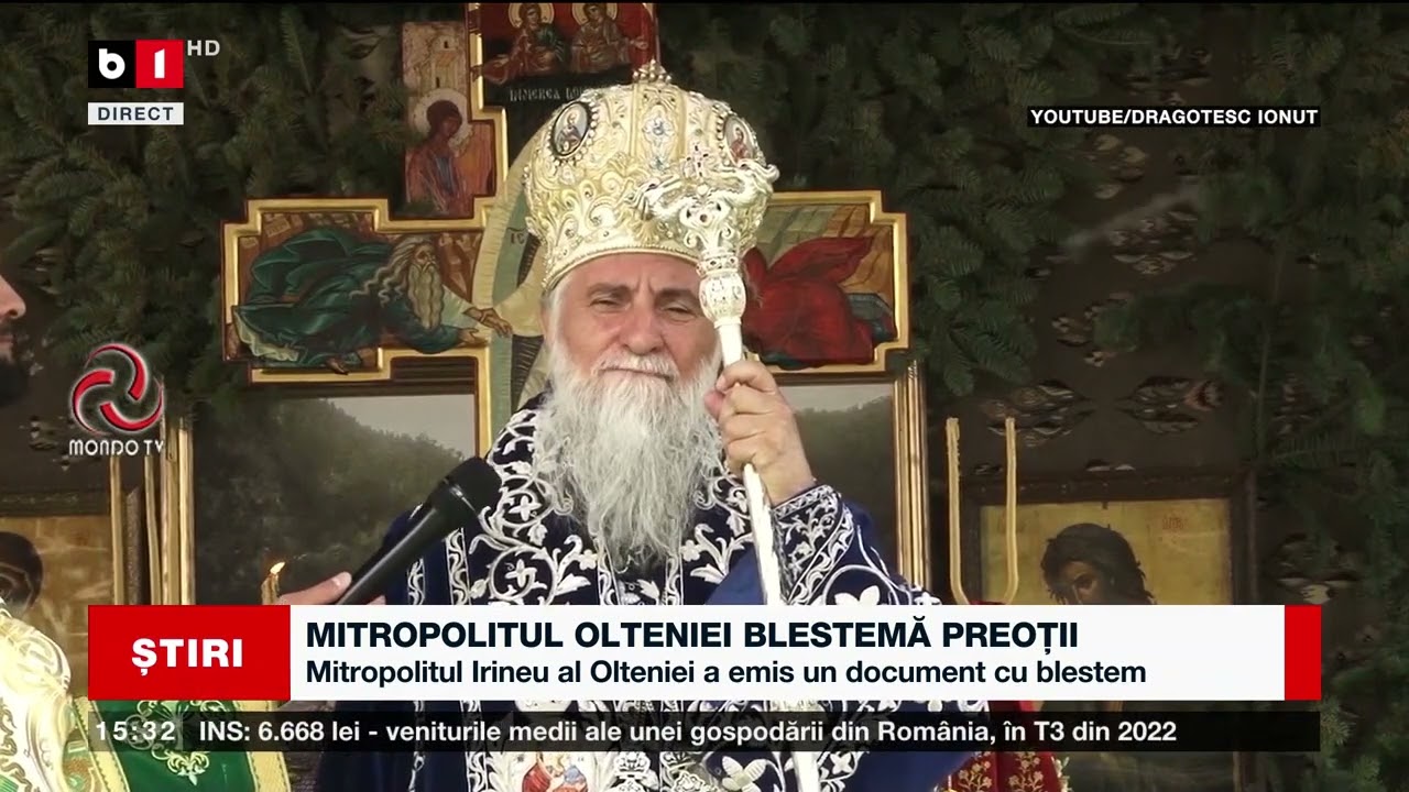 MITROPOLITUL OLTENIEI BLESTEMĂ PREOȚII_Știri B1_11 ian 2023