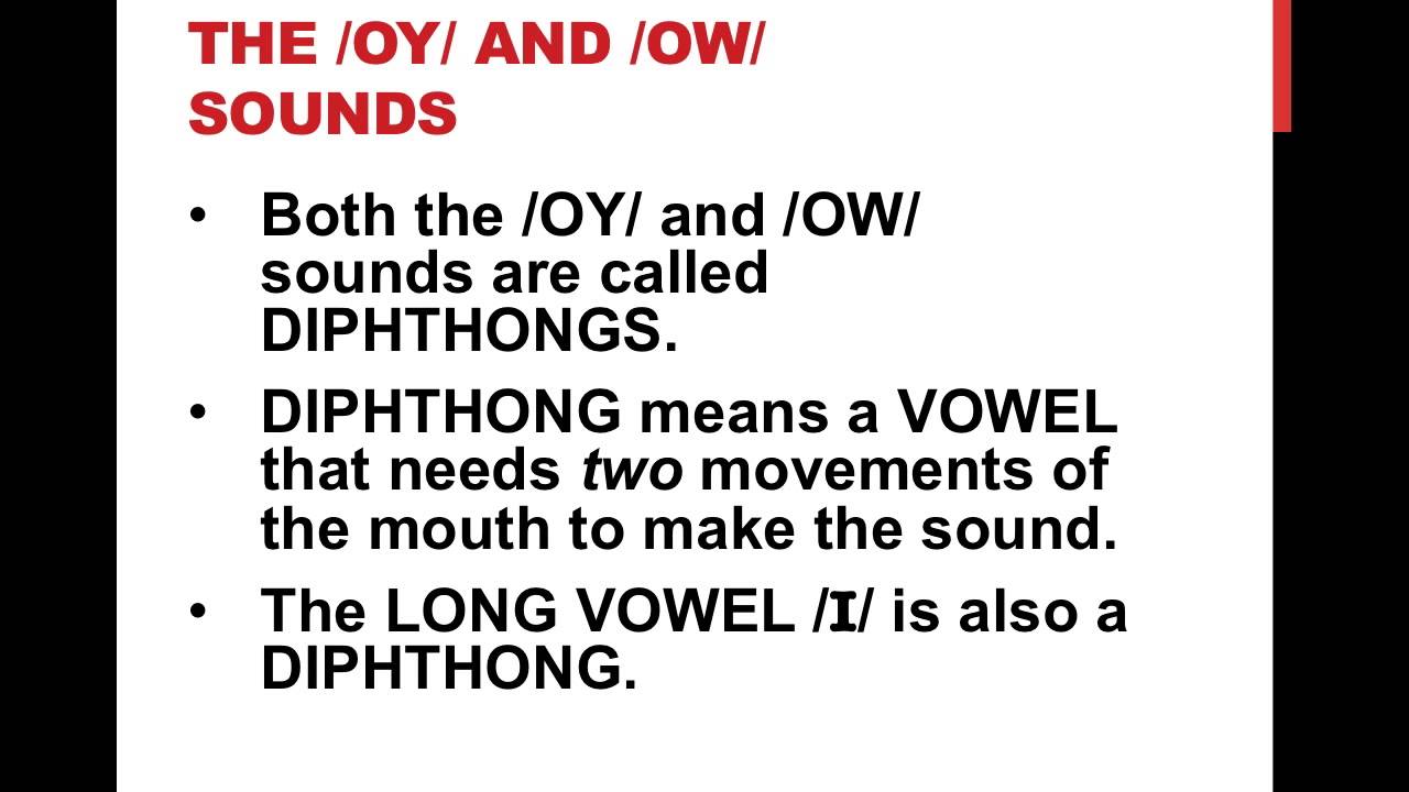 Learning the 44 Sounds of English for Beginning Students: Video 9-Diphthongs