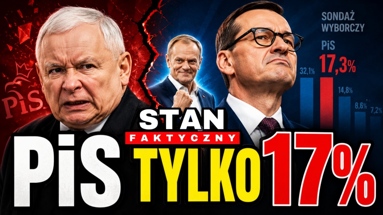 KACZYŃSKI IDZIE NA DNO?! PILNE: Rozłam w PiS i Sondażowa Katastrofa! Tusk Triumfuje [17,3%]
