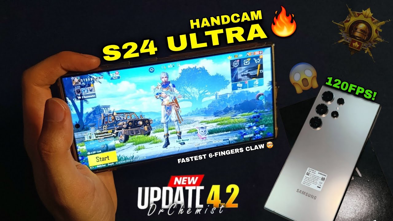 GALAXY S24 ULTRA 120FPS 😱 NEW UPDATE 4.2 HANDCAM GAMEPLAY🔥| PUBG TEST + SUPER SMOOTH!🤯