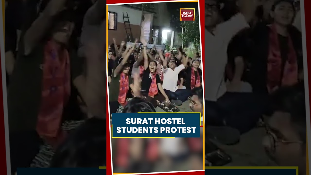 Surat Samras Girls&rsquo; Hostel Students Protest Over Food, Water And Accommodation Issues #shorts #surat