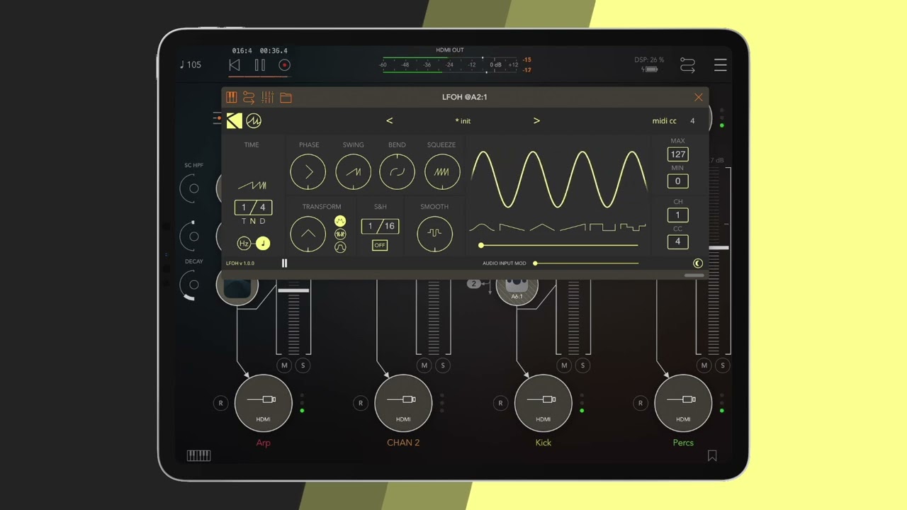 LFOH! iOS - how to map MIDI modulation in AUM