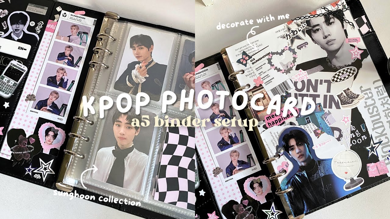 организация моих фотокарточек kpop 📓 набор папок формата A5 enhypen sunghoon collection ⋆˚｡⋆୨୧˚