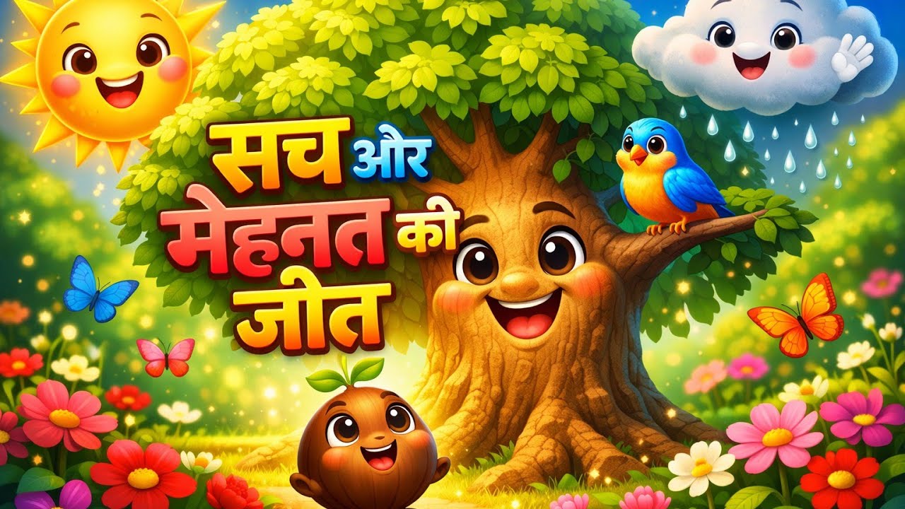 Honesty Moral Story in Hindi | Kids Rhymes  | ईमानदार छोटा बीज 🌱 | Moral Story for Kids in Hindi....