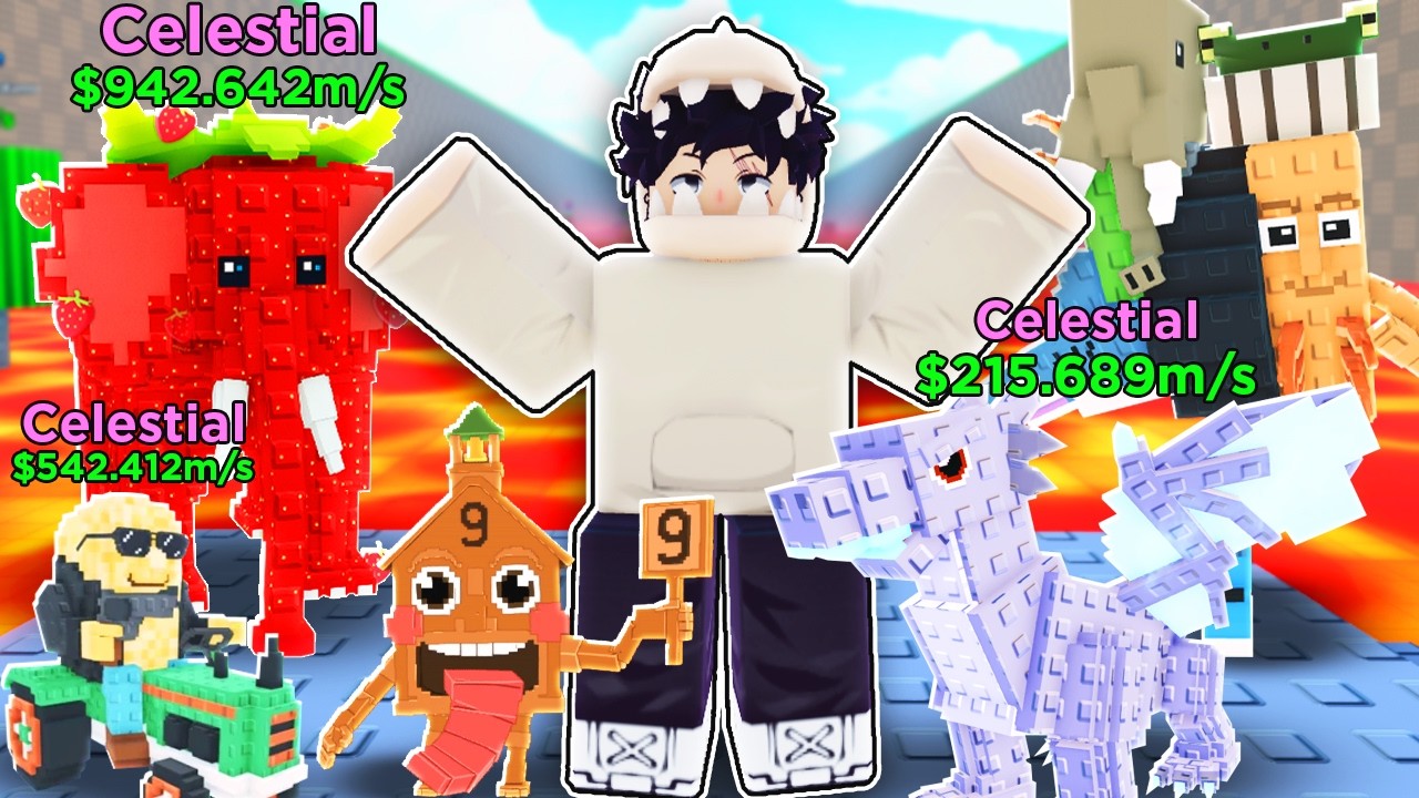 COMPLETEI UMA BASE INTEIRO SÓ COM CELESTIAL NO SOBREVIVA À LAVA PARA BRAINROTS!