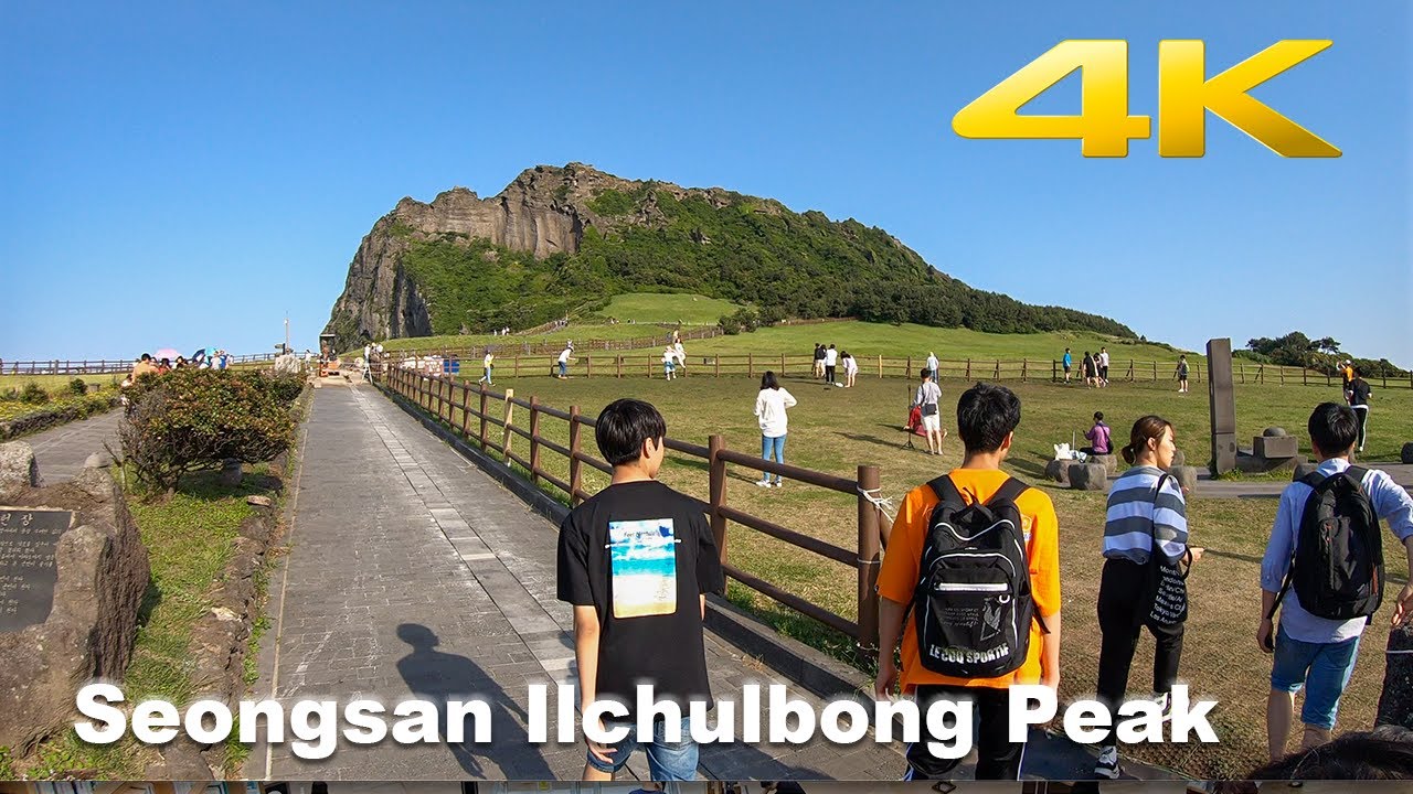 Seongsan Ilchulbong Peak Jeju Island | Walking Tour South Korea 4K UHD