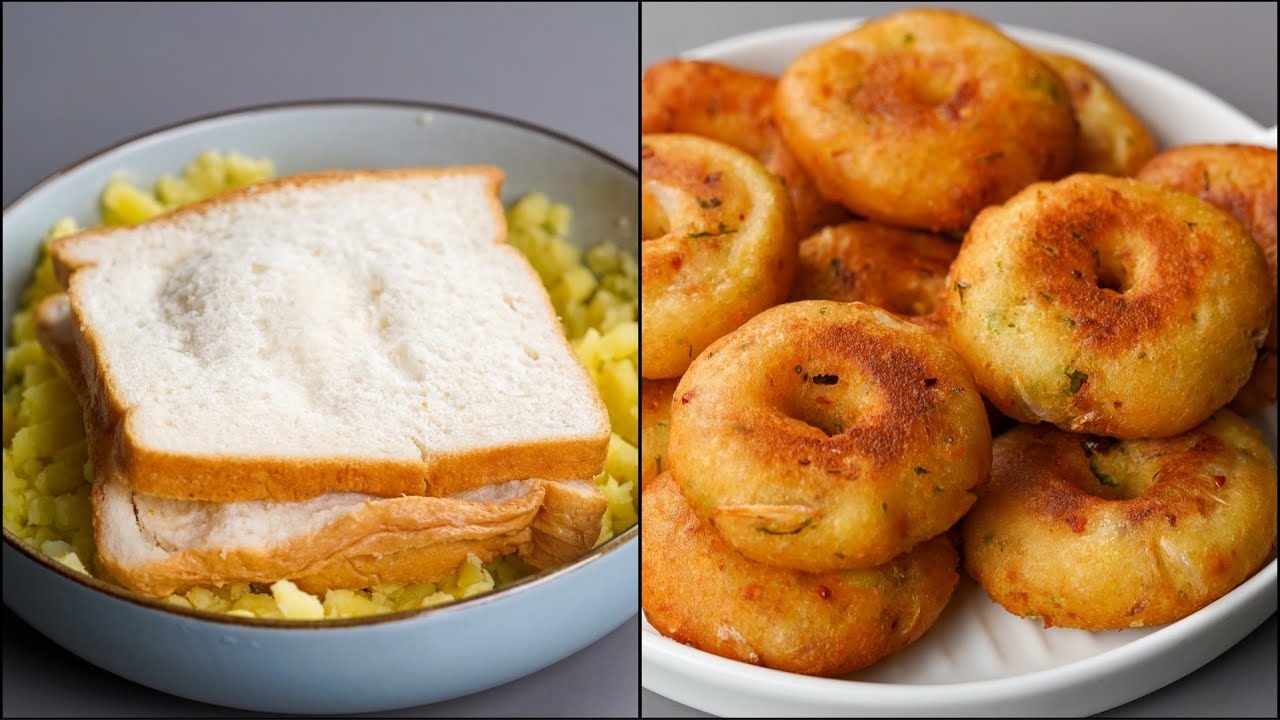 Potato Bread Donut Recipe | Bread Potato Snacks Recipe | Potato Donut Recipe | Bread Donut Recipe