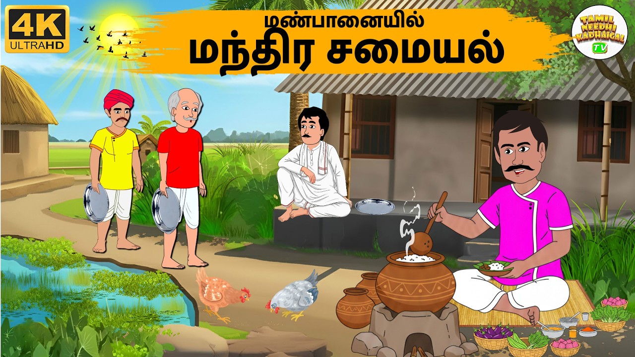 Stories In Tamil - மண்பானையில் மந்திர சமையல் - Tamil Moral Stories- Needhi Kadhaigal