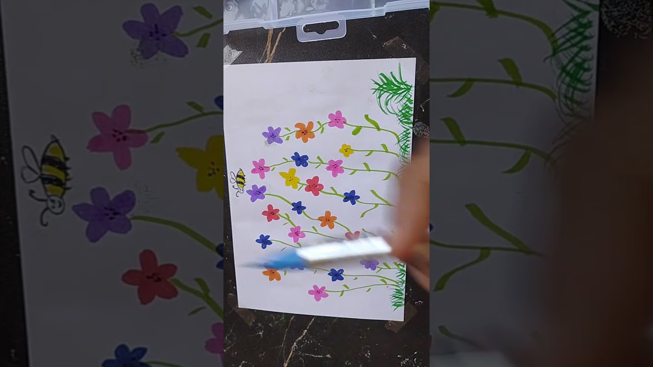 flower from calligraphy brush pen 💐🖊️🖋️