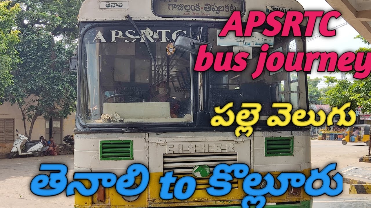 తెనాలి నుండి కొల్లూరు || పల్లె వెలుగు bus journey || #apsrtc #tenali #tenalibus stand