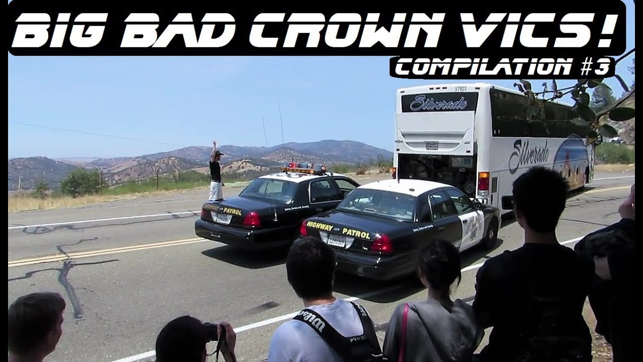 Большие плохие полицейские машины в действии Ford Crown Victoria
