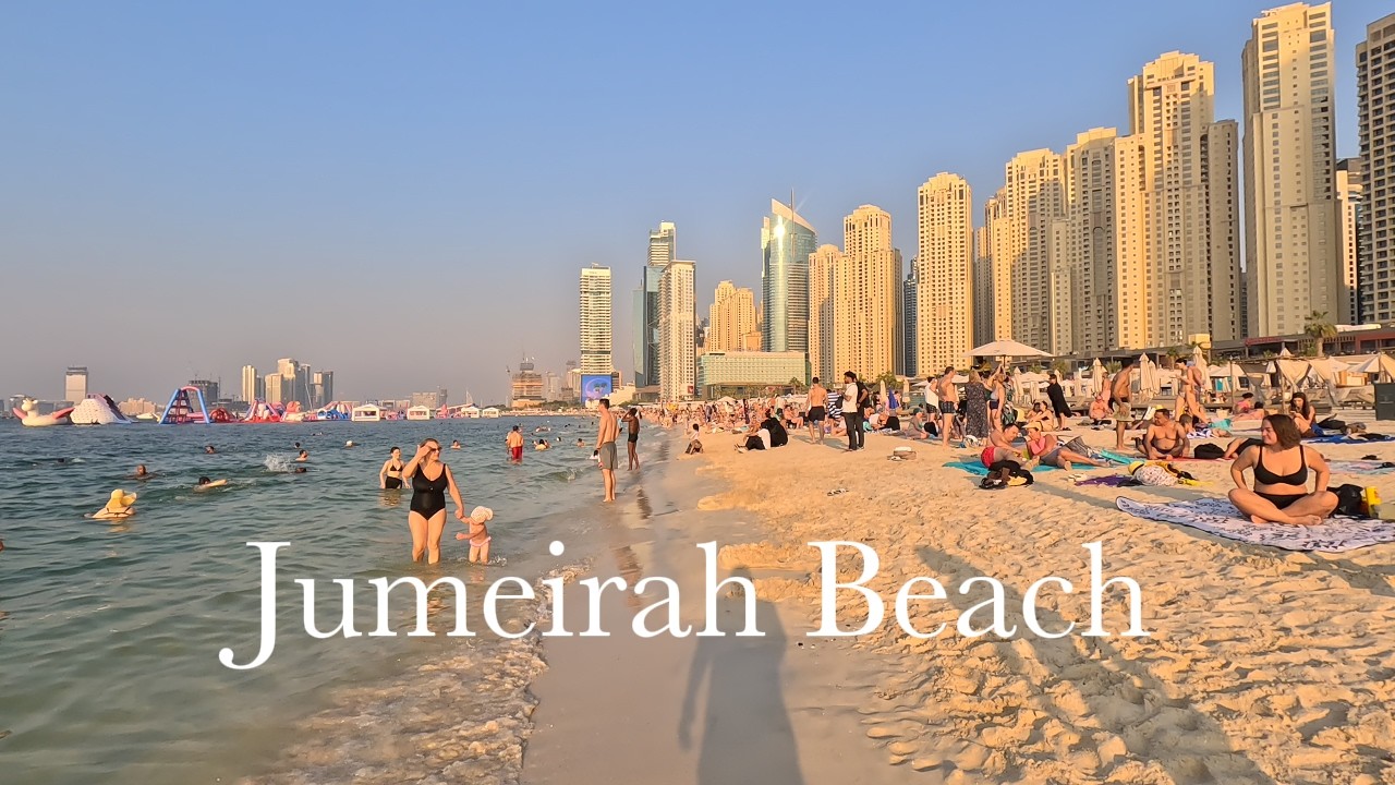 The Most Popular Dubai Beach - Jumeirah (JBR) Dubai Marina 🇦🇪 [4K] Walking Tour 