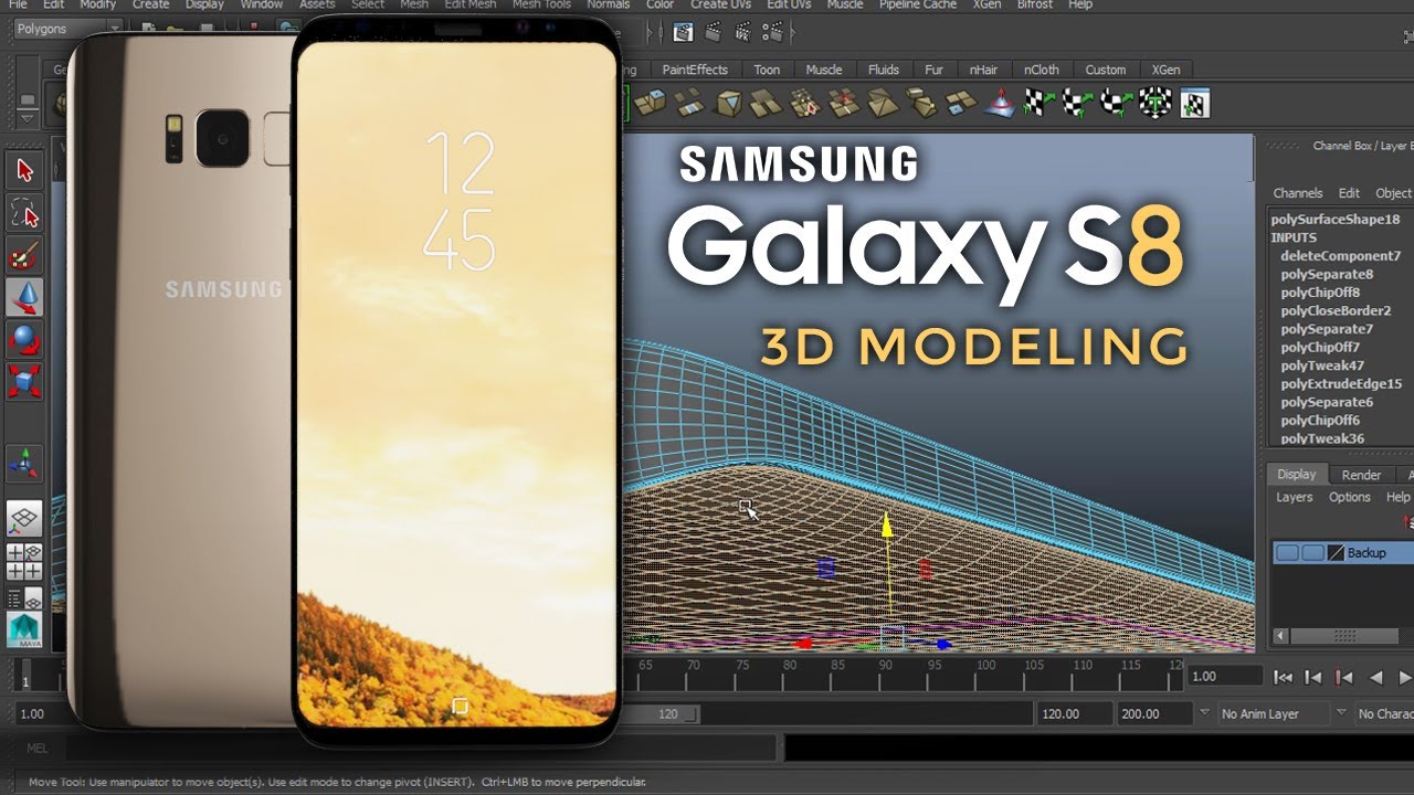 Samsung S8 | 3D Modeling | Autodesk Maya | Workflow | Keyshot Rendering