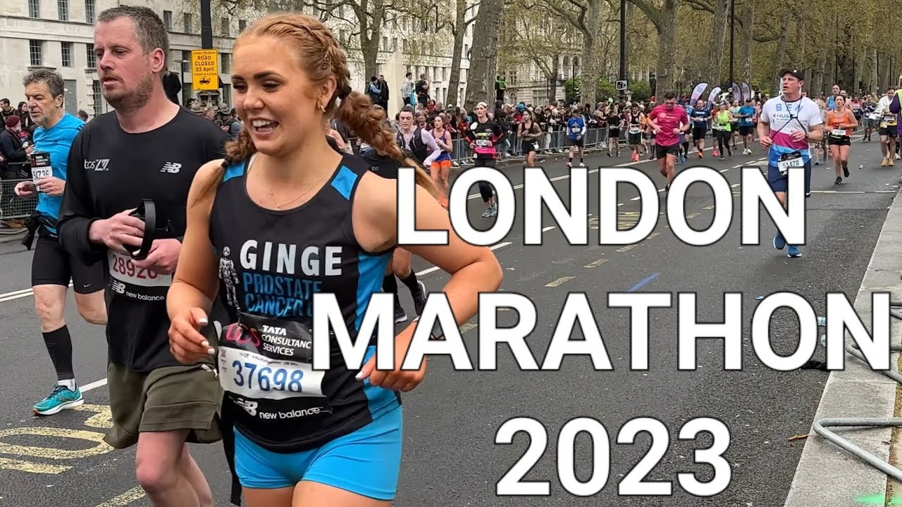 🇬🇧 LONDON MARATHON 2023, FILMED NEAR BIG BEN, 48.000 MARATHON RUNNERS BRAVE THE RAIN, 4K