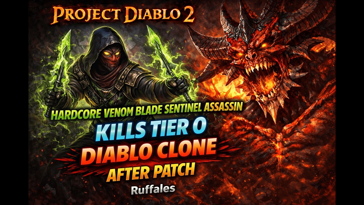 PD2 HC S12 - Venom Blade Sentinel - Tier 0 Diablo Clone After Patch