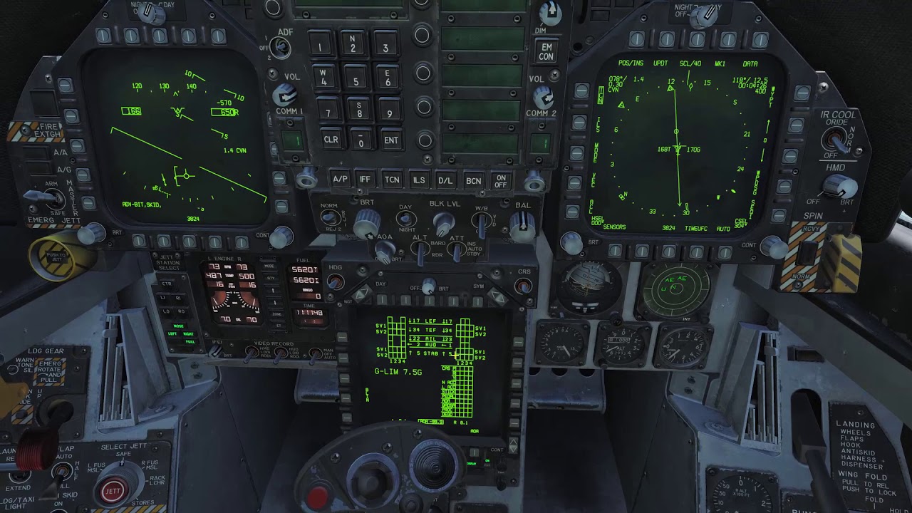 DCS: F/A-18C  Pousando no porta-aviões - Case I Tutorial