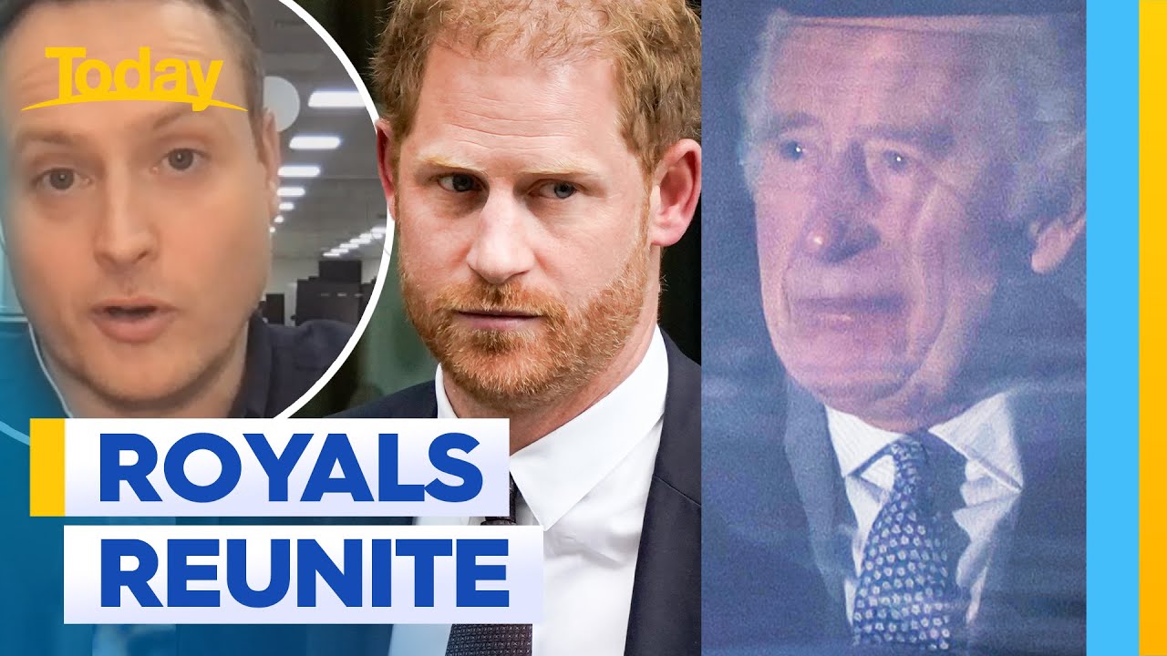 King Charles and Prince Harry reunite after cancer diagnosis | Today Show Australia