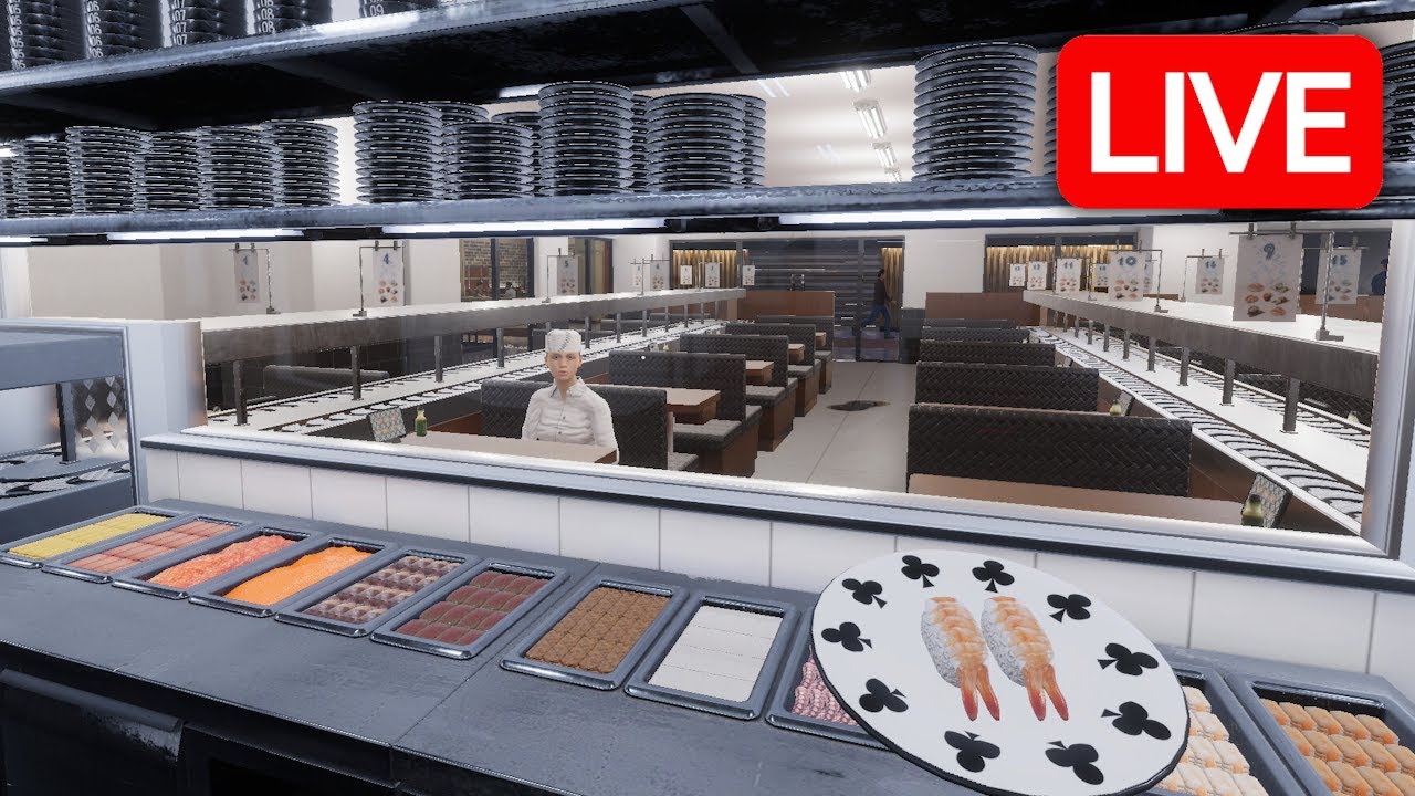 Playing a Sushi Restaurant Horror Game - The Sushi House & More - LIVE 🔴