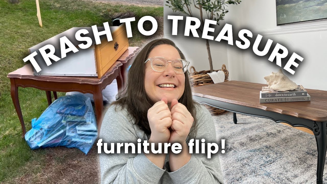 French Provincial Coffee Table Set, A TRASH to TREASURE furniture flip