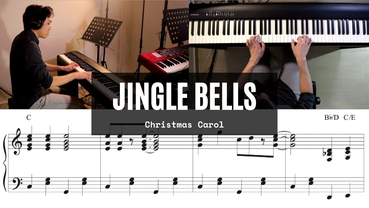 Jingle Bells - Christmas Carol Piano Cover (Sheet Music Download) with Guided Score