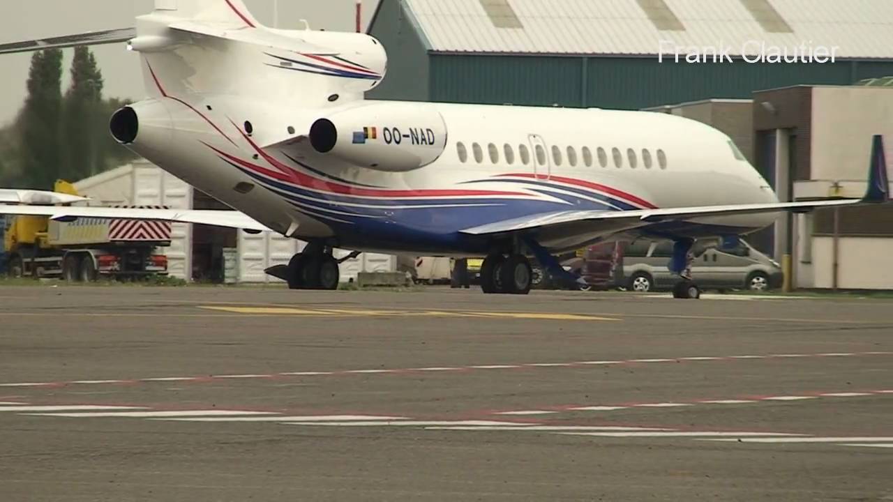Antwerp airport Dassault Falcon 7X delivery flight