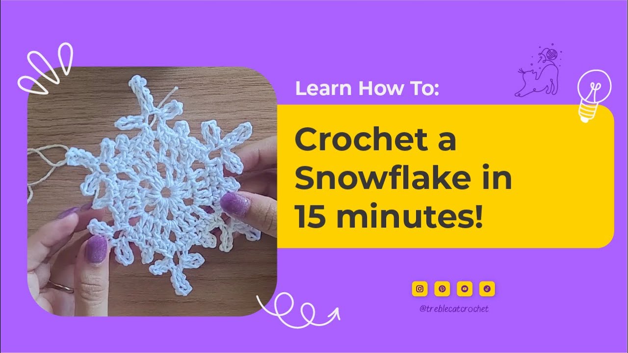 Snowflake Crochet Pattern | Beginner Friendly | Quick & Easy