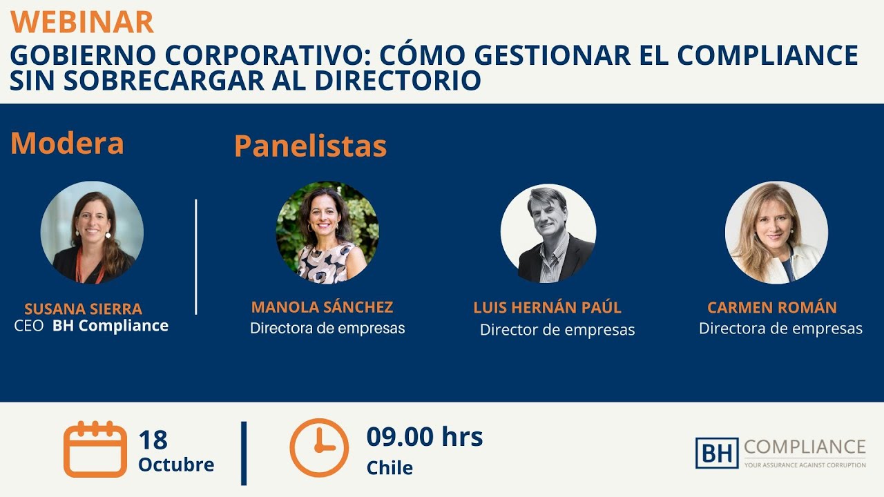 Webinar Gobierno Corporativo: Cómo gestionar el compliance sin sobrecargar al Directorio