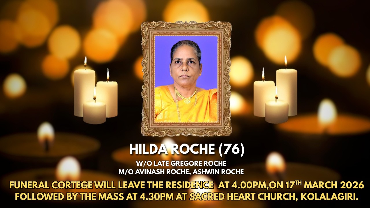 Final Journey of Hilda Roche (76) | 17.03.2026 | Sacred Heart Church, Kolalgiri