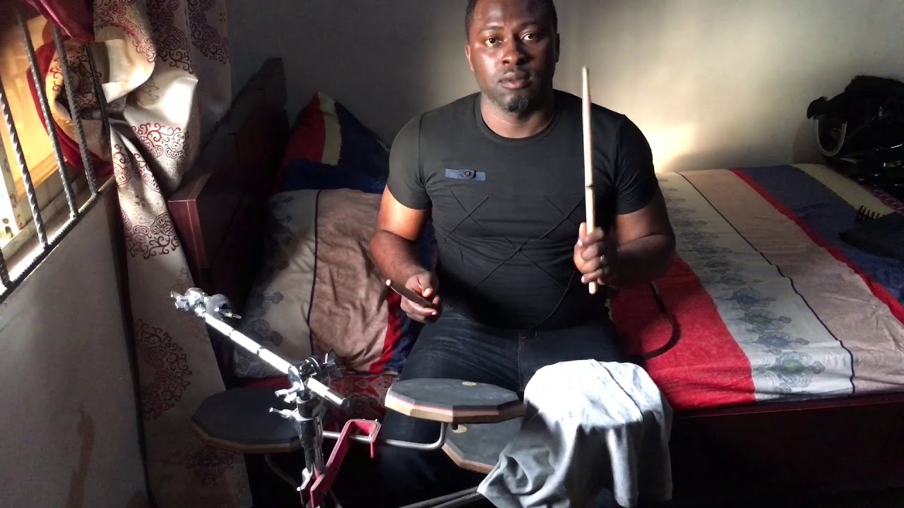 Single strokes exercise around the kit /drum lesson